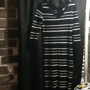 A sweater dress with long sleeves